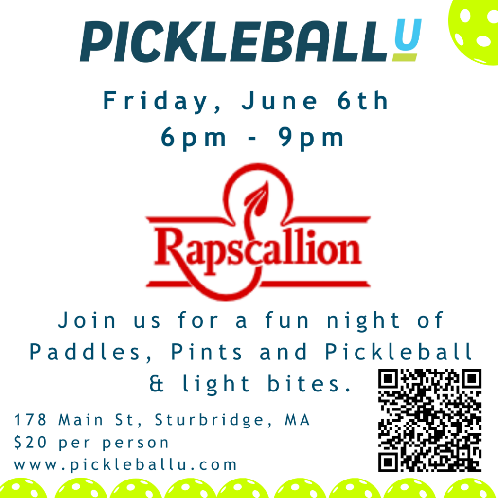Paddles & Pints Night at PickleballU with Rapscallion Brewing